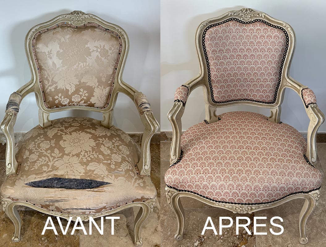 Restauration de fauteuils à Lyon